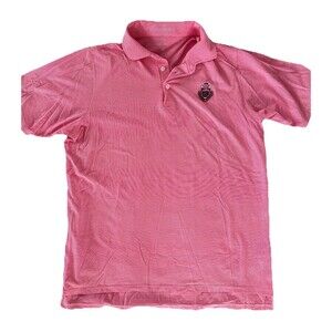 B. Draddy Sport Jimmy Stripe Polo Shirt Men’s Medium Pink/White Golf Performance